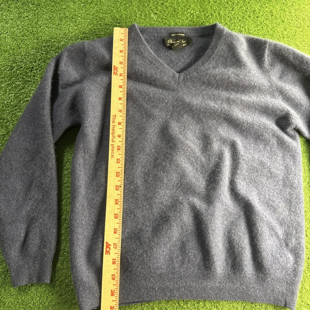 Pronto Uomo Cotton Cashmere Sweater Mens Long Sleeve V Neck Size M/S - Picture 8 of 13